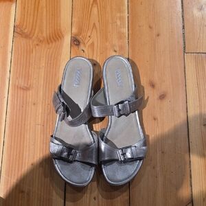 Ecco Metallic Silver Sandals